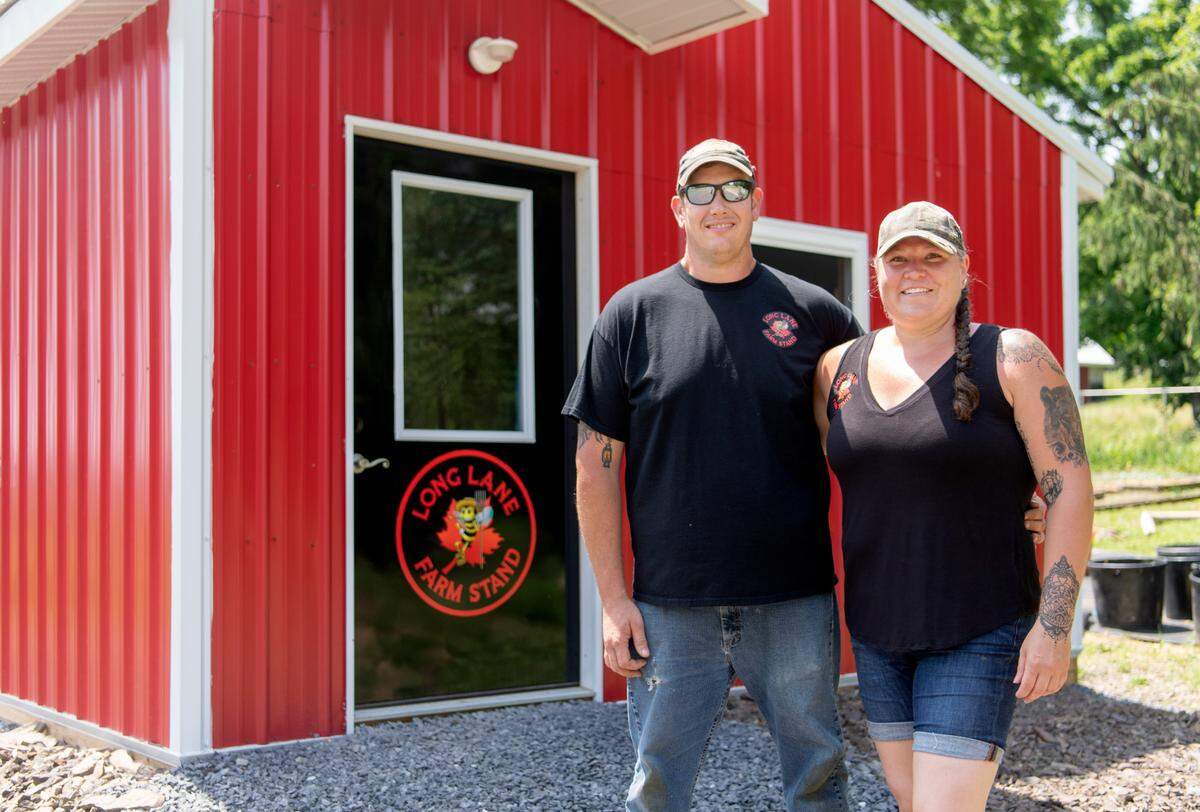 Scott Long and Michelle Verge are opening Long Lane Farm Stand in Centre Hall.
