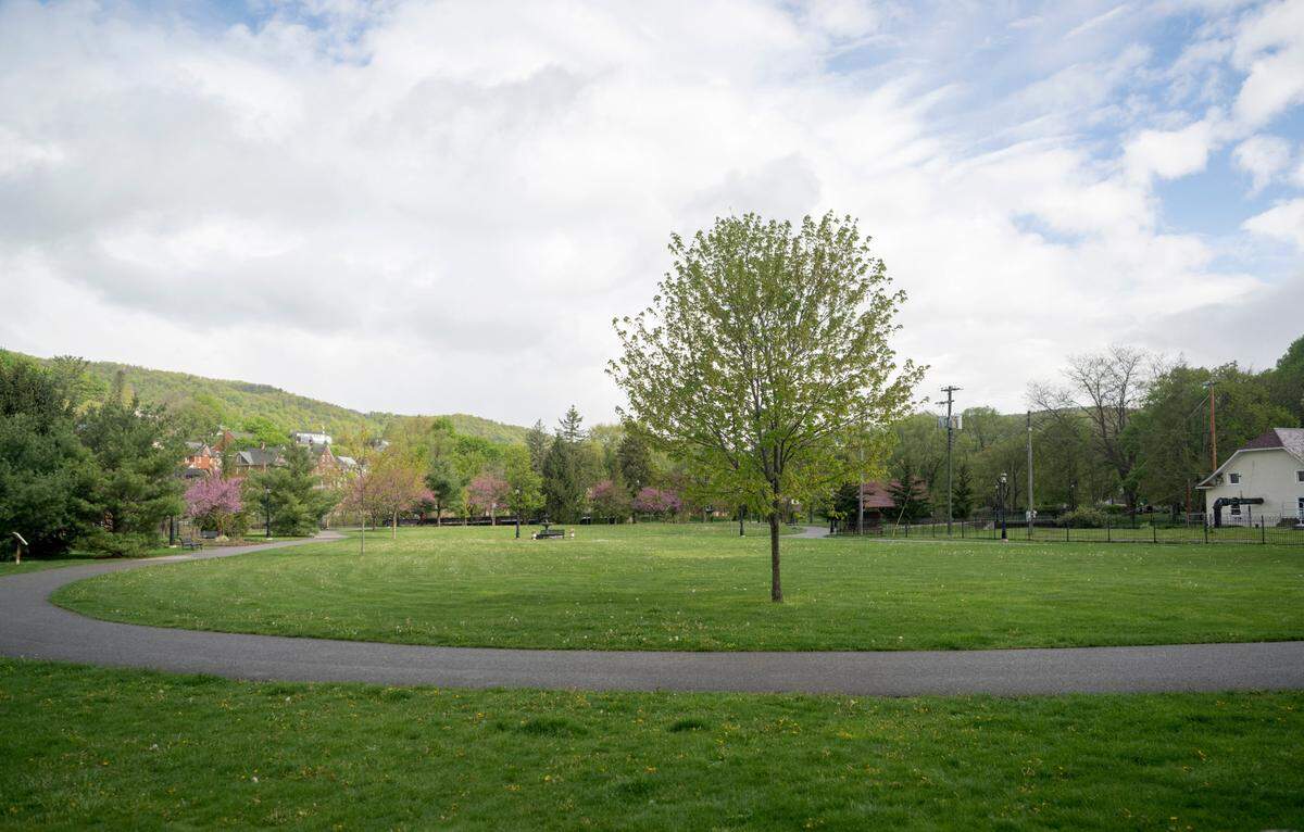 The view a performer will have from the proposed Stage at Talleyrand on Monday, May 1, 2023.