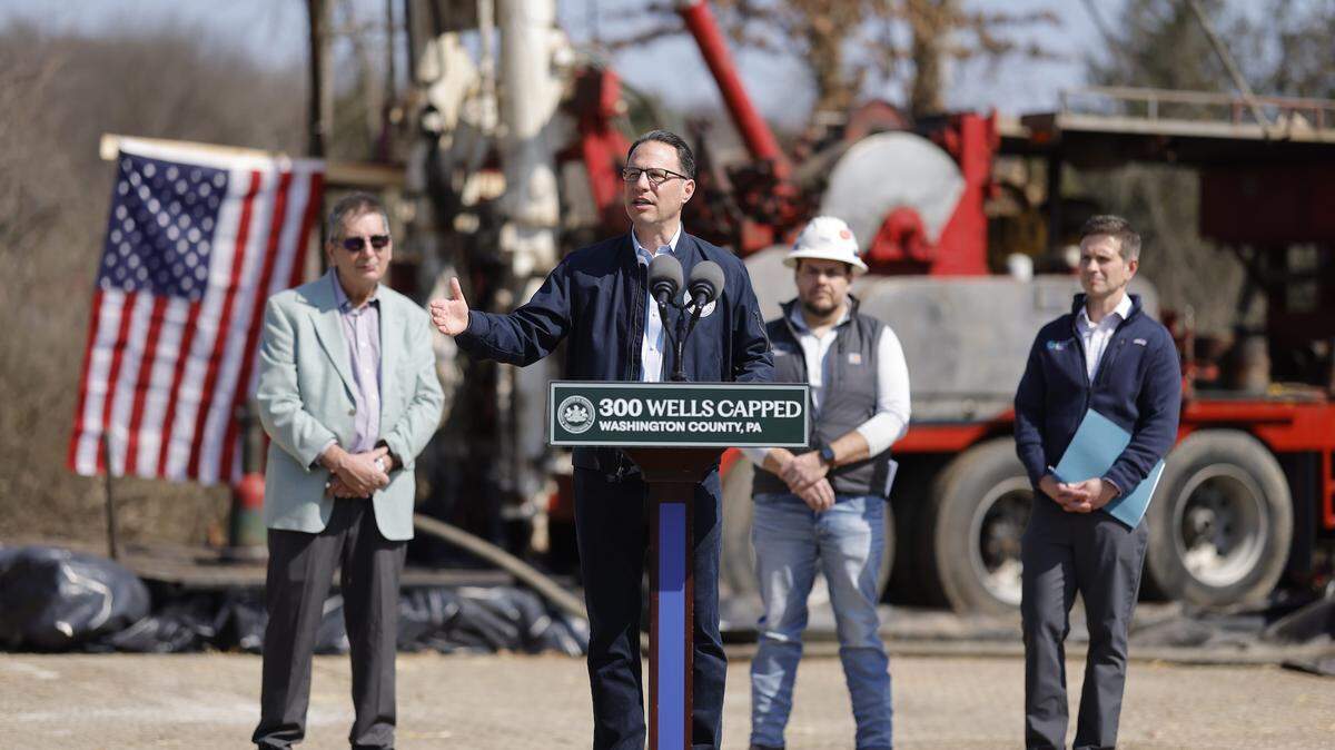 Gov. Josh Shapiro joined Penn Mechanical Group and local leaders in Washington County to plug the 300th orphaned or abandoned well under his administration.