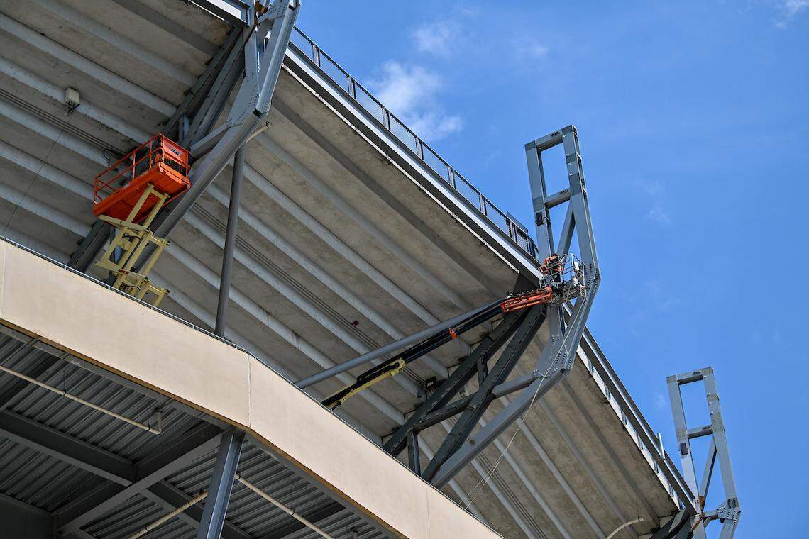 Work is undeway at Beaver Stadium. This round of projects is expected to be complete by the start of the football season.