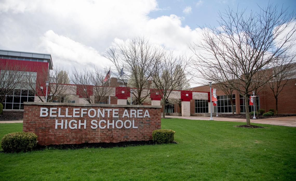 The Bellefonte Area High School sits empty on Thursday, April 9, 2020.