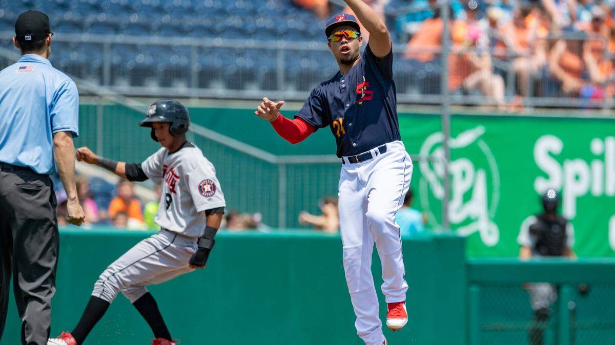 Stanley Espinal is the Spikes’ leader in batting average (.304), slugging percentage (.486), RBIs (35), triples (4) and is tied for the team lead with six homers.