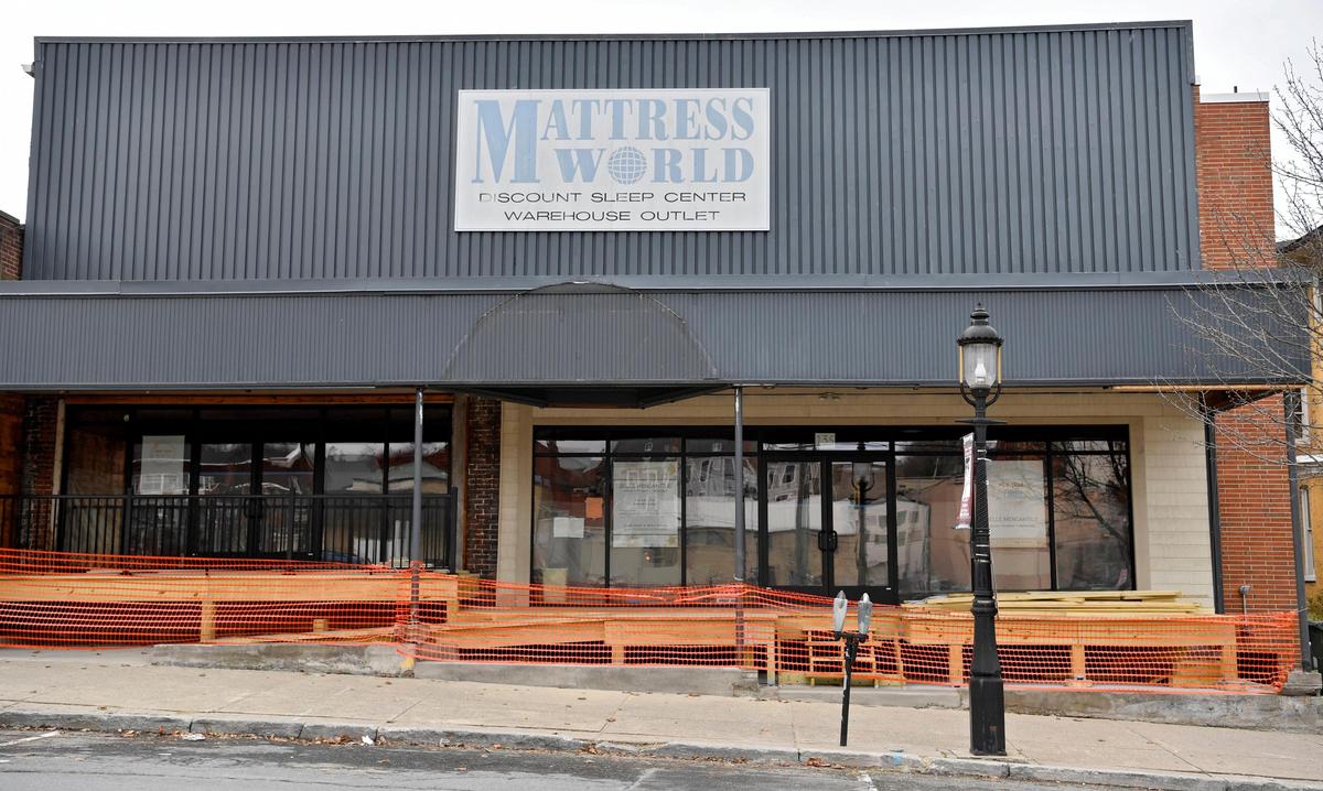 Andrea Skirpan and Brian Bonner are fixing up the former Mattress World building on Spring Street in Bellefonte to become Belle Mercantile, a collective marketplace.