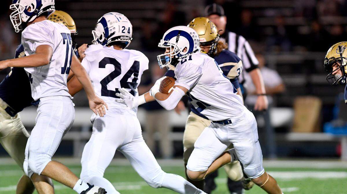 Penns ValleyÕs Ty Watson runs with the ball during the game against Bald Eagle Area on Friday, Sept. 24, 2021.