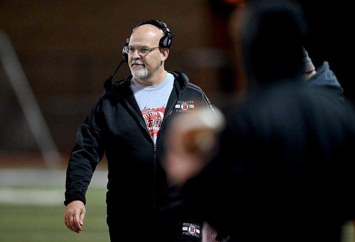 Bellefonte football coach Tony Confer during the District 6 4A championship game against Juniata on Friday, Nov. 3, 2023.