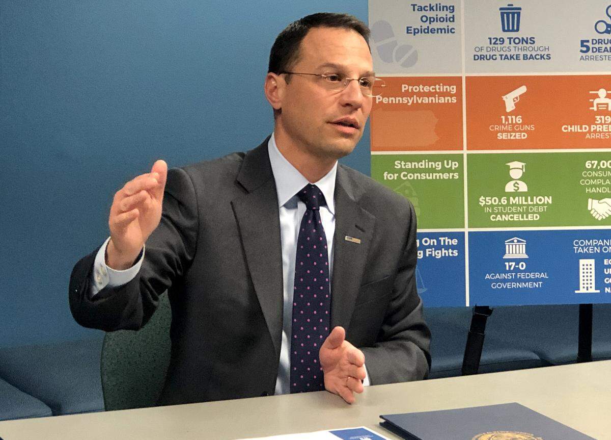 Pennsylvania Attorney General Josh Shapiro visits the Centre Daily Times on Wednesday, Nov. 13, 2019.