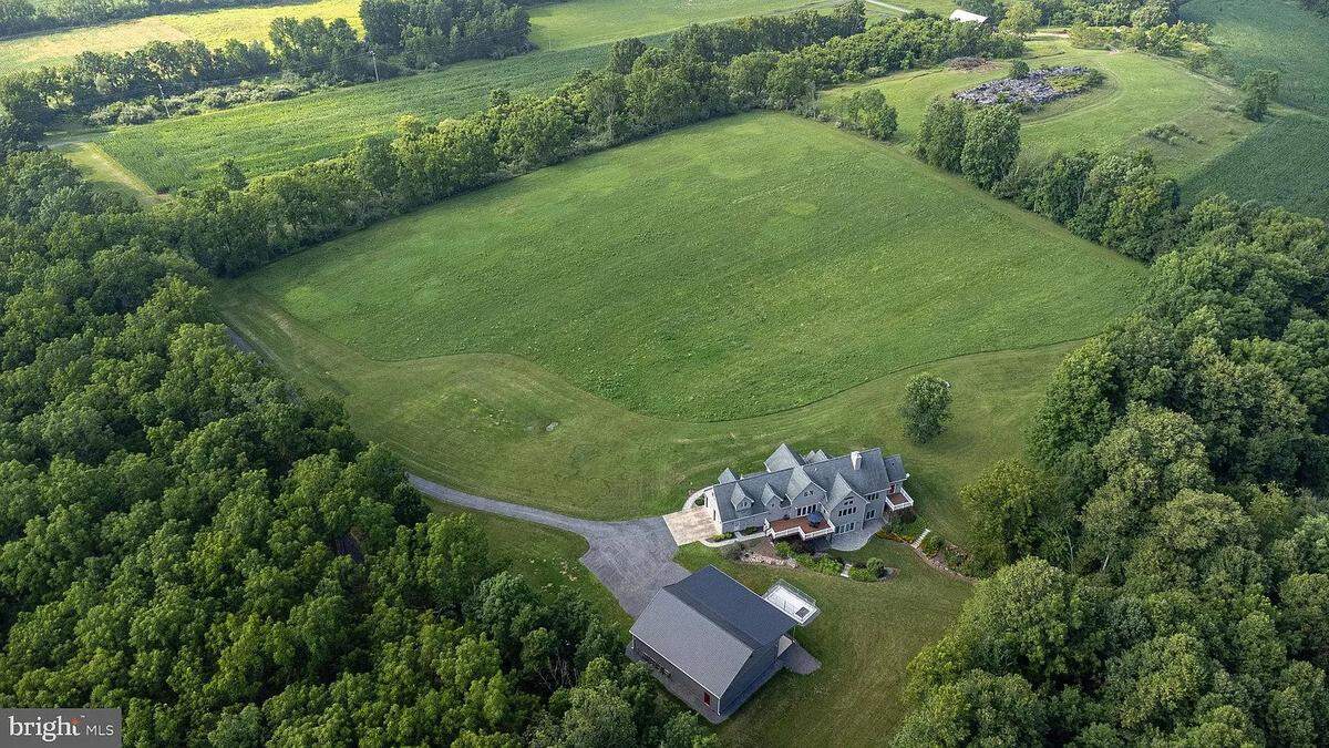 A bird’s-eye-view of the 16-acre lot at 275 Misty Meadows Lane in Bellefonte. Photo shared with permission from home’s listing agent, Joni Teaman Spearly of Kissinger, Bigatel and Brower Realtors.