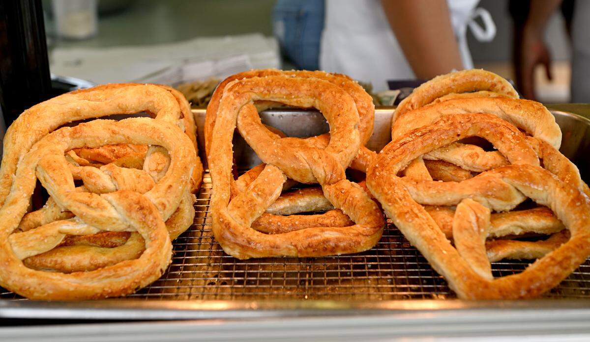 Soft pretzels from the Dutch Country Concessions stand at the Centre County Grange Fair on Friday, Aug. 16, 2024.