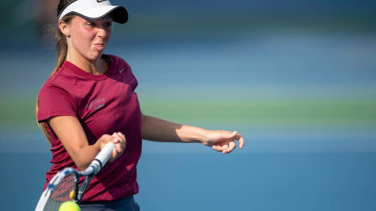 State College’s Kelly Vanden hits the ball during the match against Northern York on Wednesday, August 22, 2018.  