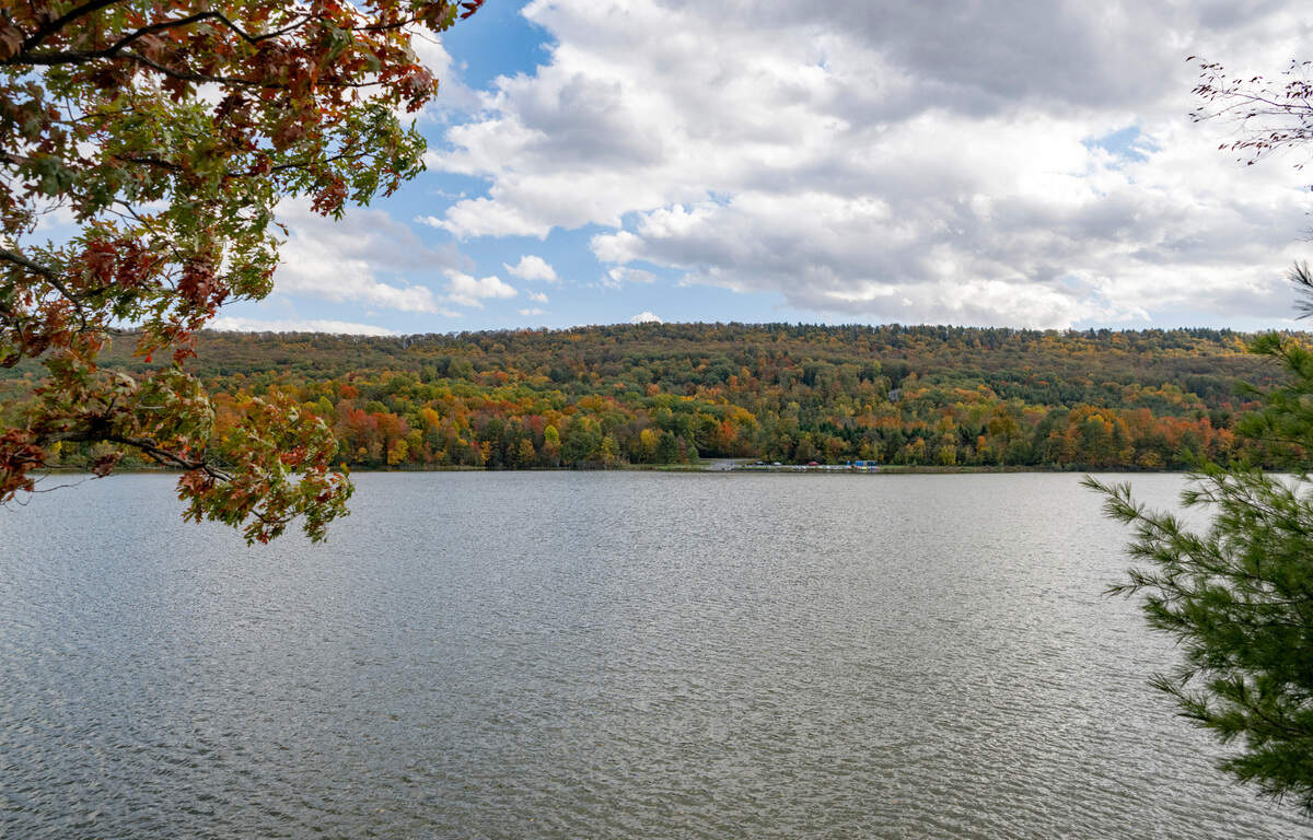 A view of the lake from Hobie’s Trail around Colyer Lake on Friday, Oct. 14, 2022.