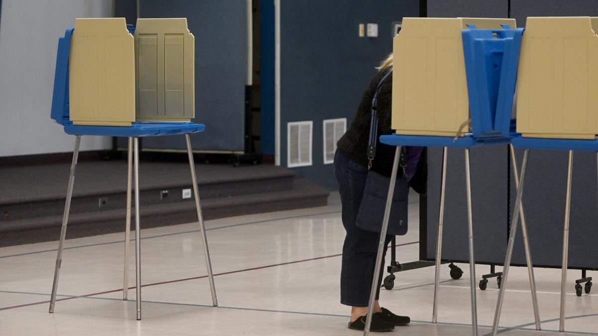 Voters cast their ballot at Mount Nittany United Methodist Church, a precinct for College Township, on Tuesday, Nov. 7, 2023. 