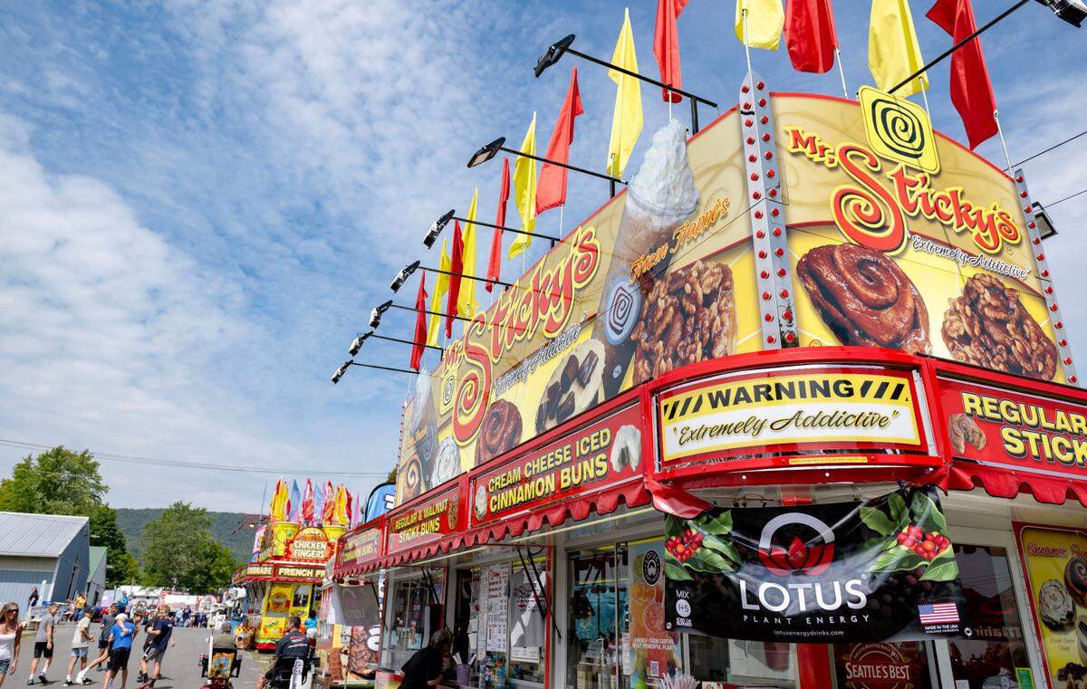 Mr. Sticky’s stand at the Centre County Grange Fair on Friday, Aug. 16, 2024. 