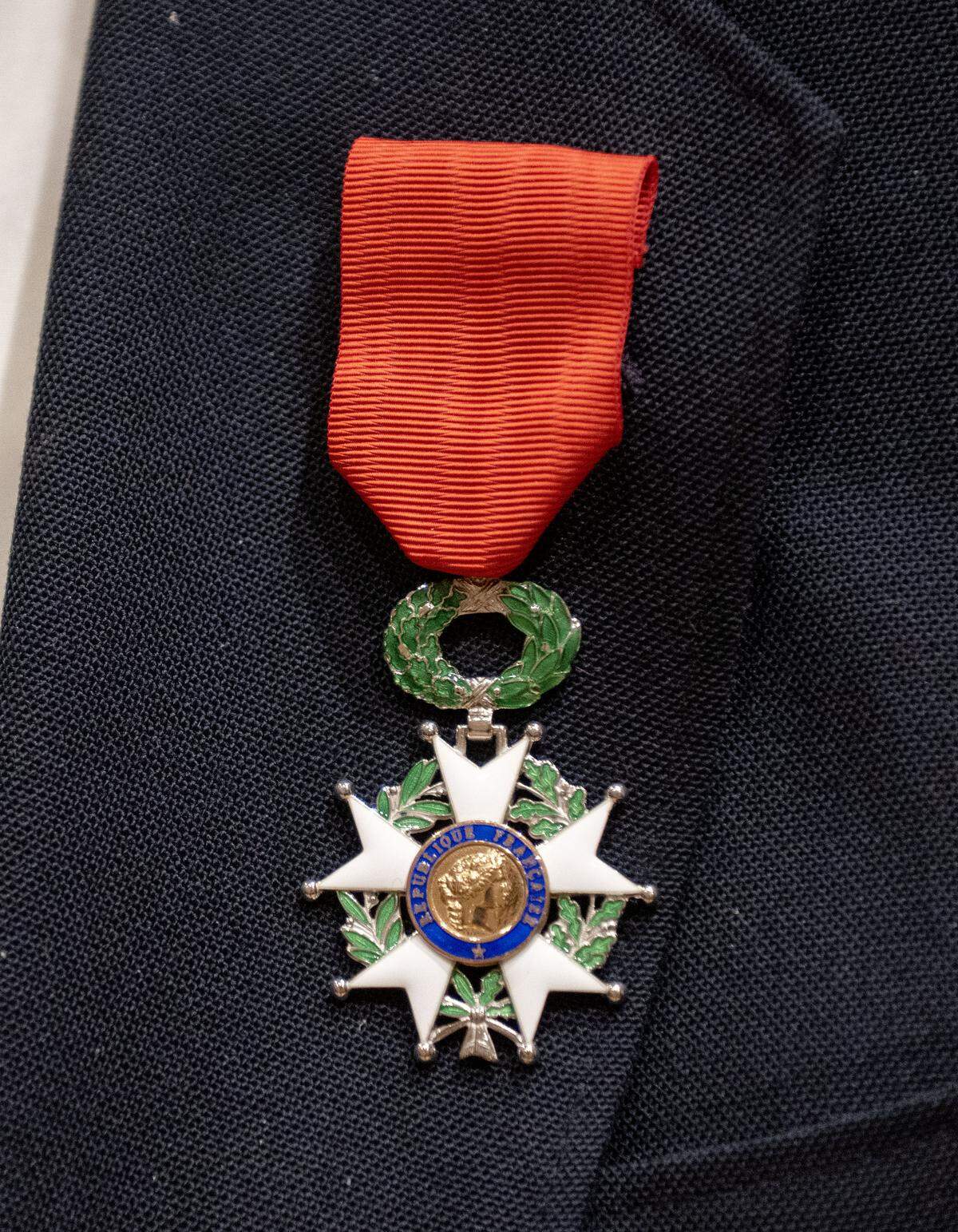 World War II veteran John F. Homan received the French Legion of Honor medal during a ceremony at Foxdale Village on Wednesday, Dec. 10, 2025.