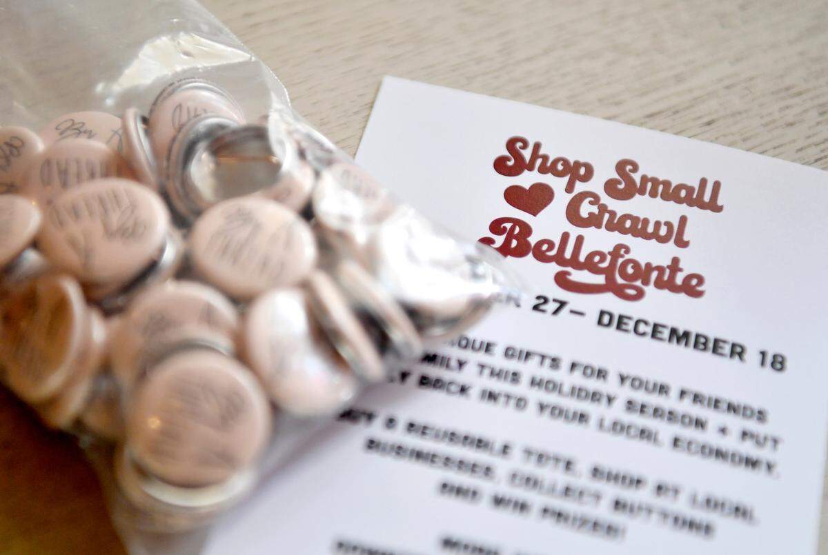 Bellefonte is promoting shopping locally with the Shop Small Crawl Bellefonte event, where shoppers will receive pins from shops where they purchase items.
