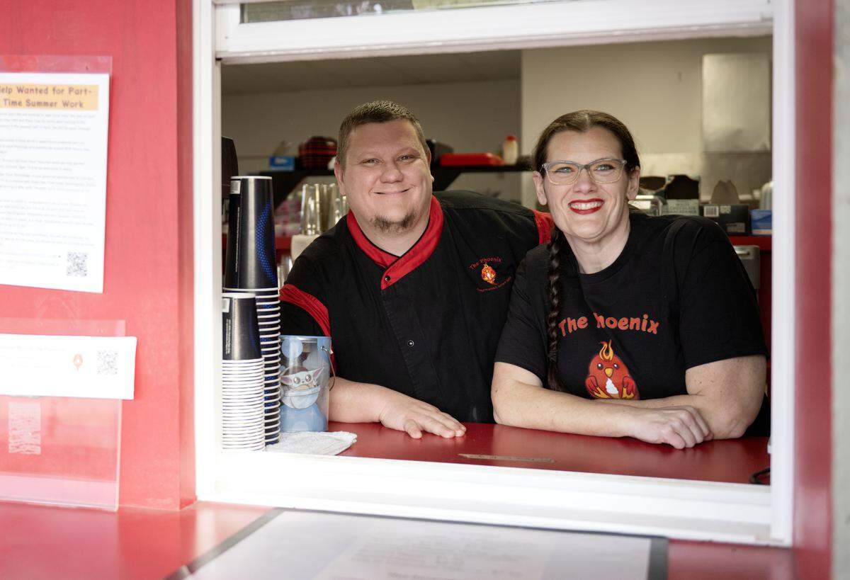 Chad Weller and Katie Mantz-Weller of The Phoenix on Wednesday, March 25, 2026.
