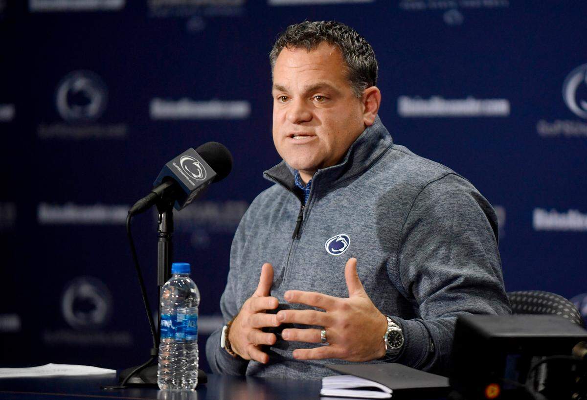Penn State Vice President for Intercollegiate Athletics Pat Kraft talks with the media on Friday, Dec. 16, 2022.