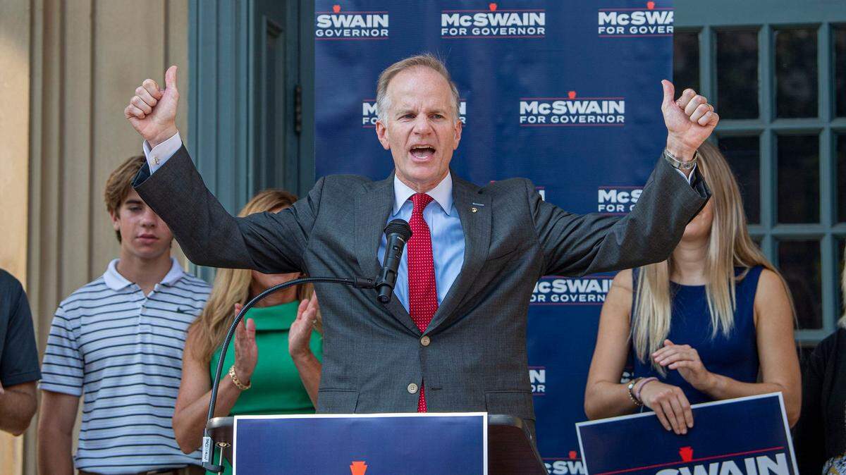 Bill McSwain has become the most aggressive candidate in GOP primary for governor.
