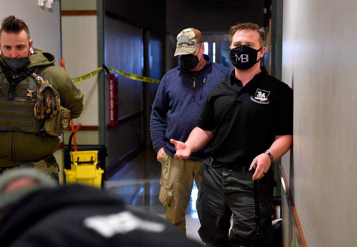 Adam Hartswick talks during a Techline training class on March 28 at the US Army Reserve Center in Pleasant Gap.