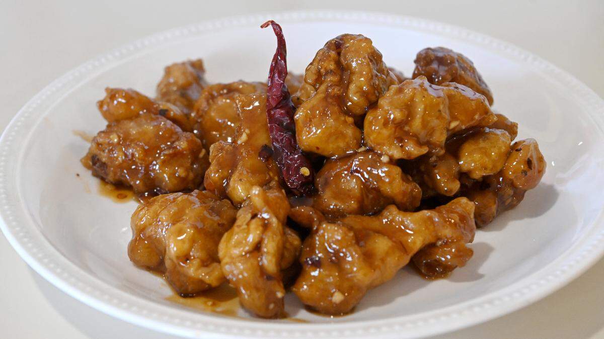 An order of General Tso’s chicken from Valley Wok in Spring Mills on Thursday, April 13, 2023.