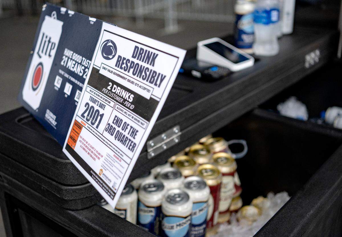 Coolers full of beer ready for fans at Beaver Stadium for the game on Saturday, Oct. 1, 2022.