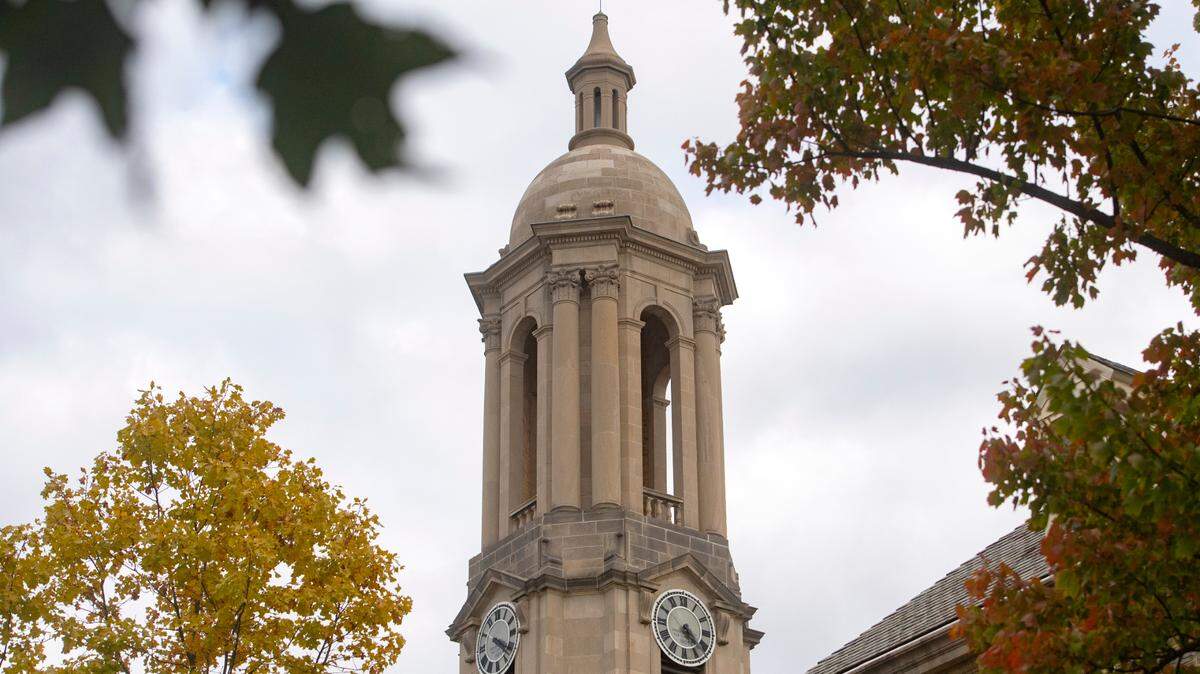 The leaves start to change color around Old Main and the Penn State campus on Monday, Oct. 5, 2020.