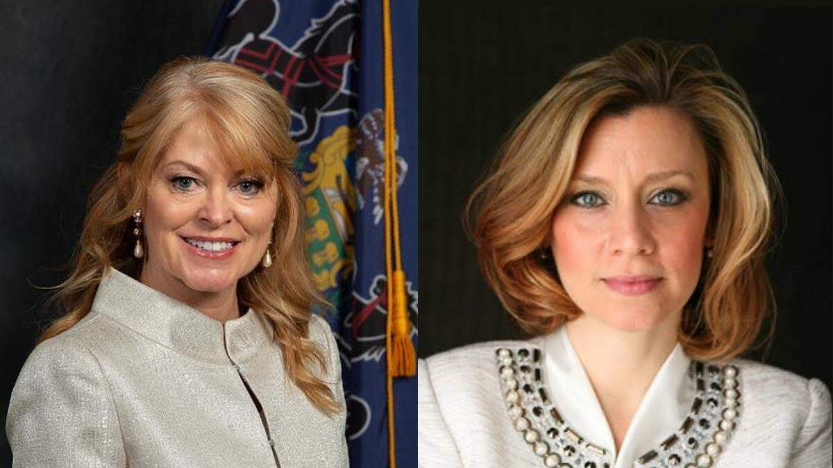Treasurer candidates Stacy Garrity (Republican) and Erin McClelland (Democrat)