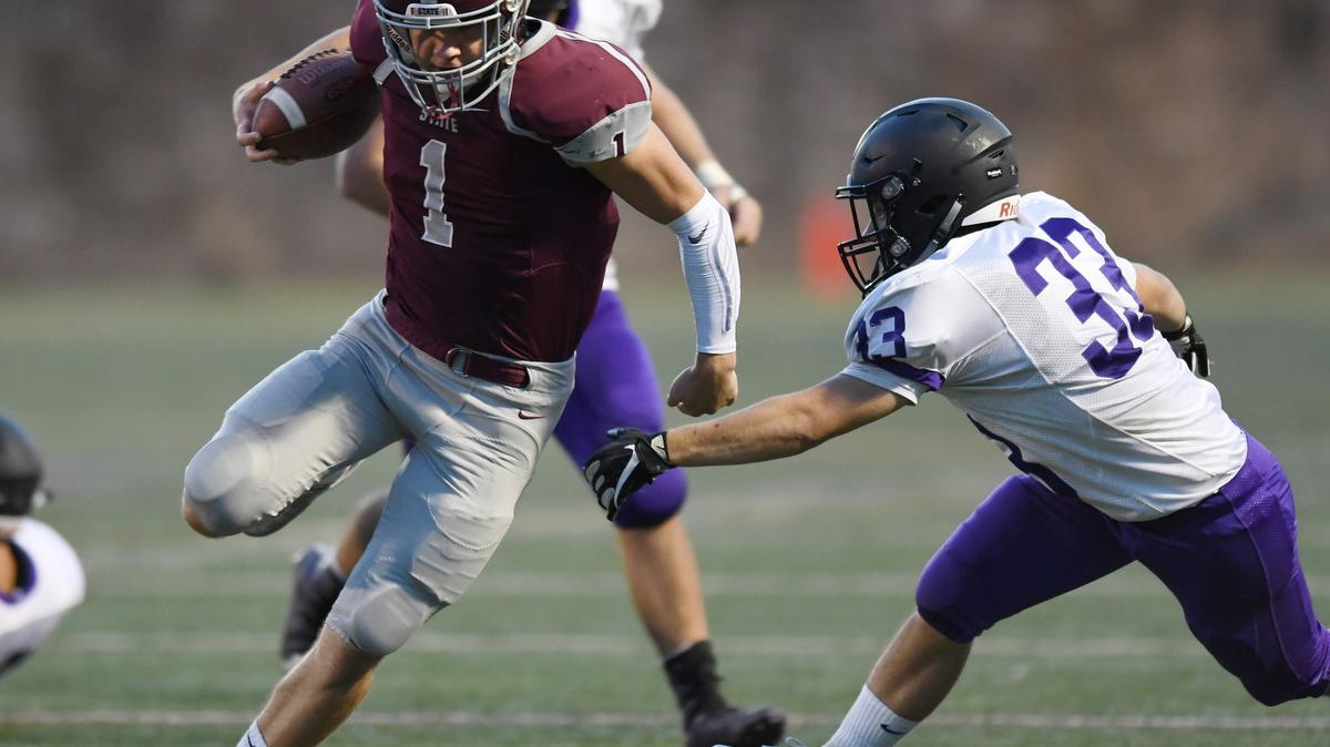 Running back Mike Manyak and State College will take on Hollidaysburg Friday.