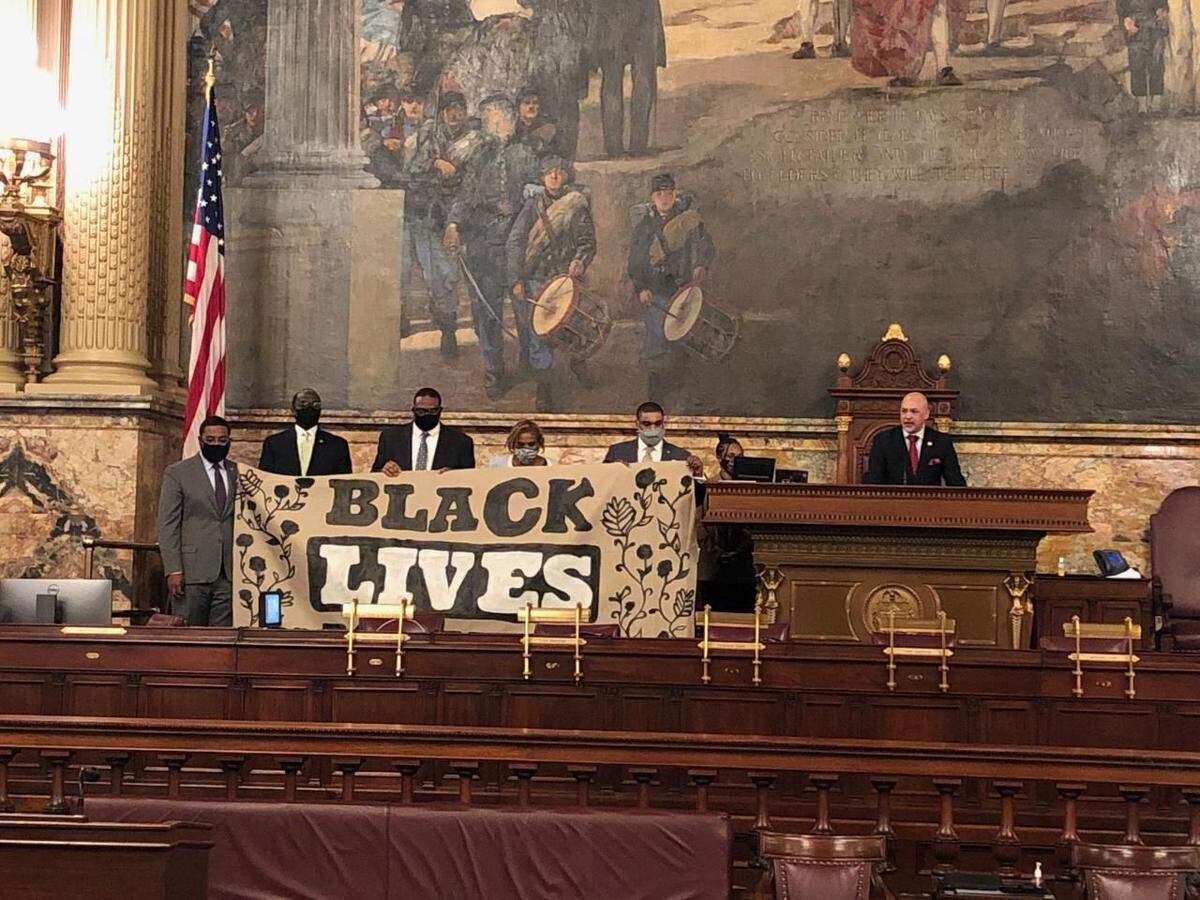 Pa. House Democrats blocked the start of a voting session to demand a special session to consider police reform bills in the wake of the killing of George Floyd and widespread peaceful protests.