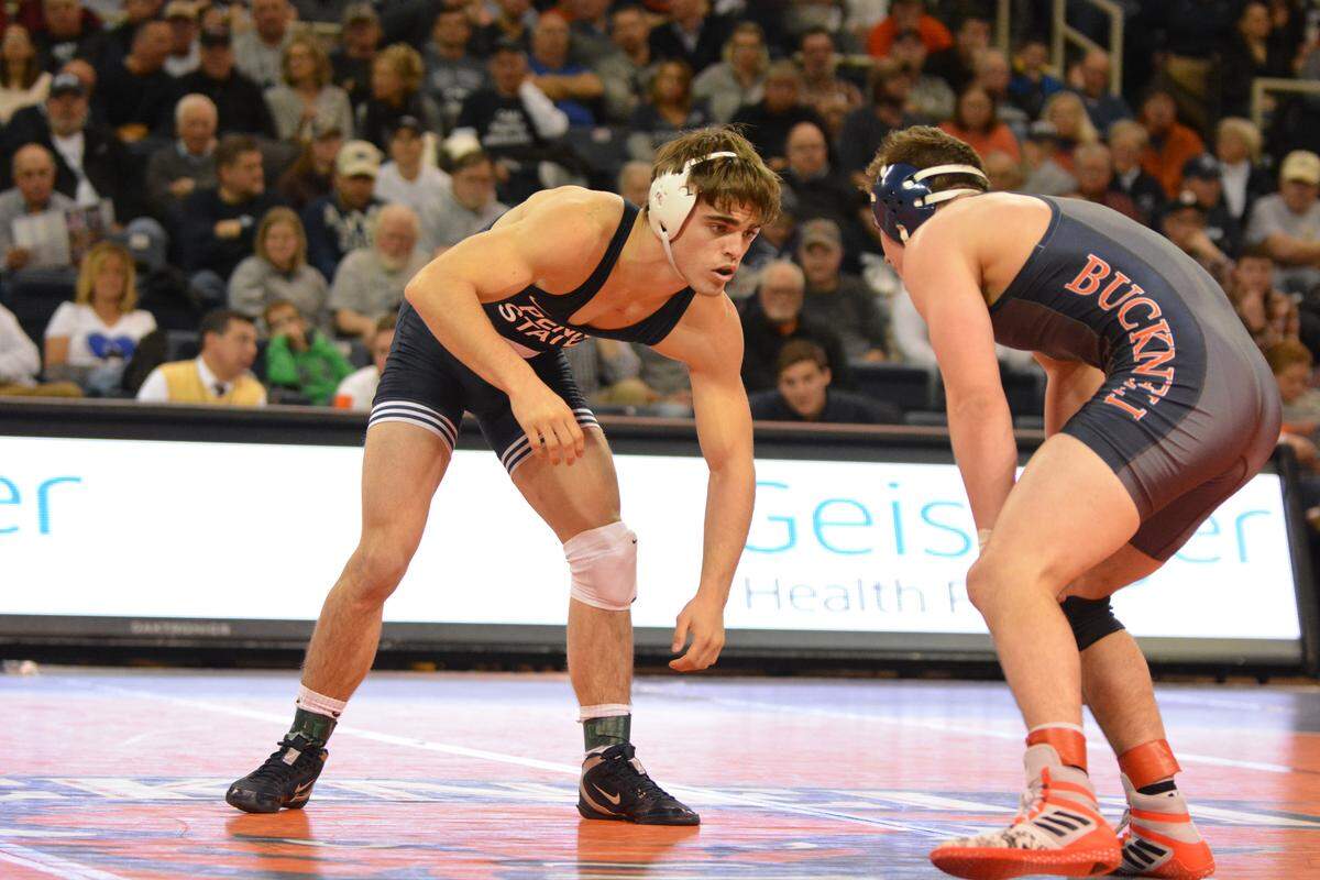 Penn State’s Bo Pipher filled in for a reportedly sick Vincenzo Joseph at 165 pounds for the Nittany Lions in a 42-3 win on Friday night. Pipher dropped a 10-5 decision to Bucknell’s D.J. Hollingshead, who wrestled at Altoona High School.