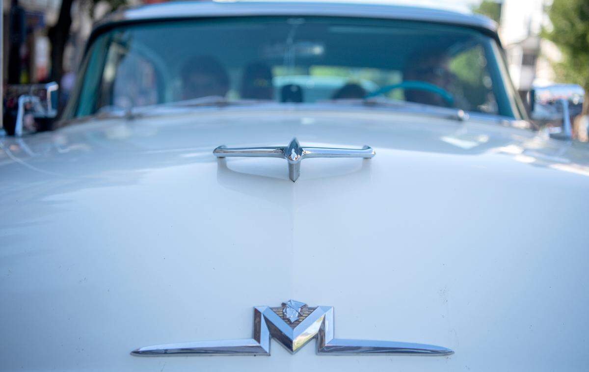 The hood ornaments of an old Mercury during the Bellefonte Cruise on Friday, June 17, 2022.