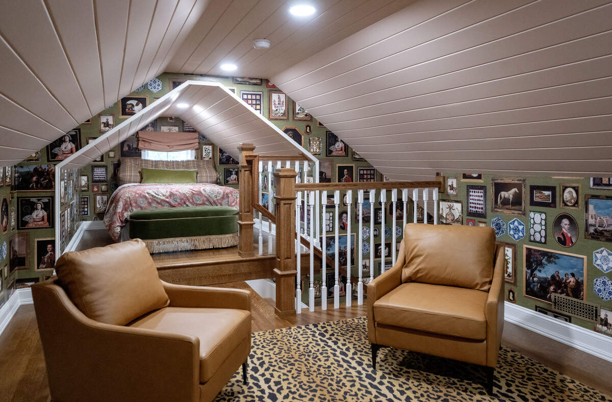 A third floor bedroom and sitting area in the home at 619 McKee St. in College Heights Sept. 25, 2025. 
