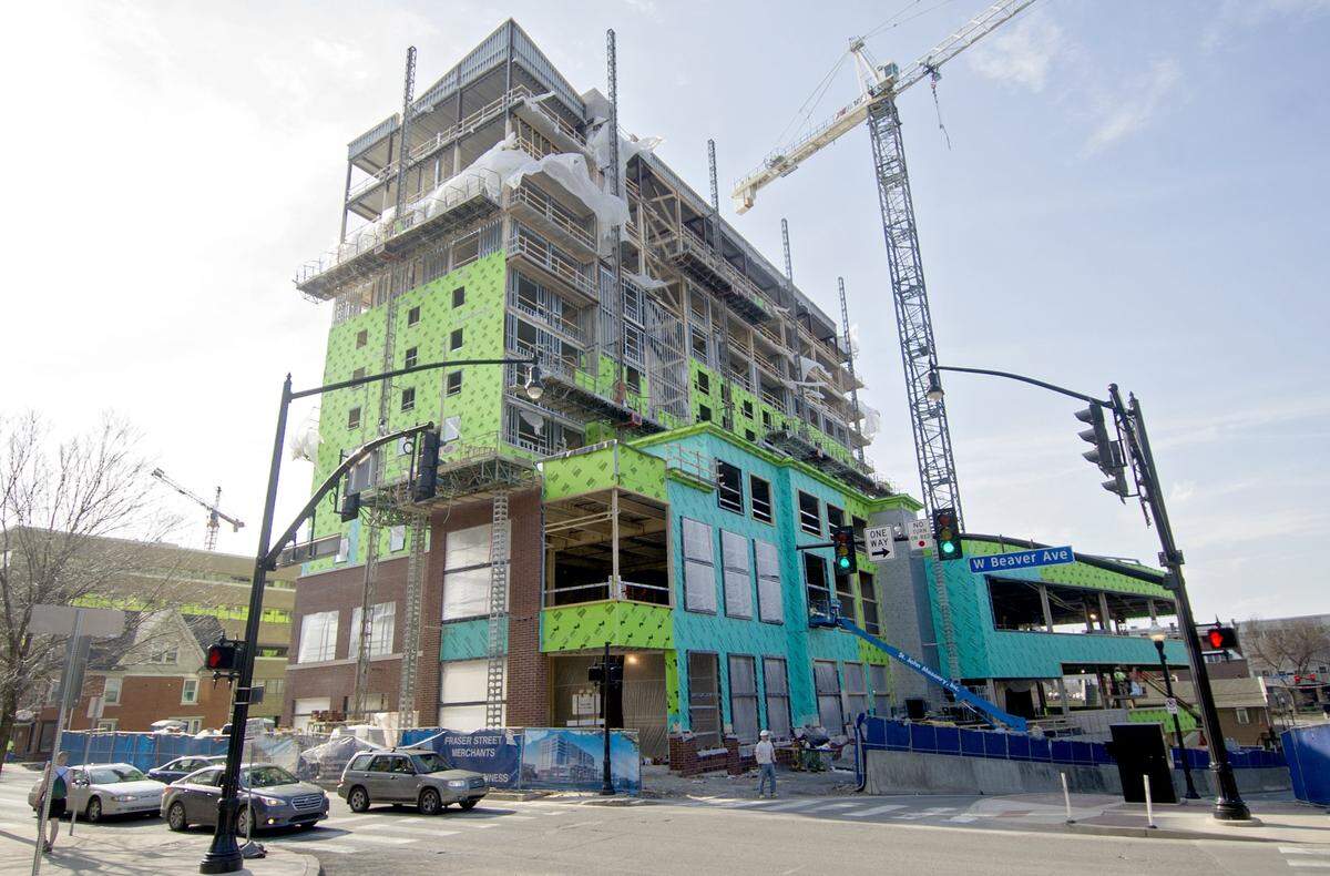 Construction of the Fraser Centre is pictured on Wednesday, March 9, 2016, on the corner of Beaver Avenue and Fraser Street. 