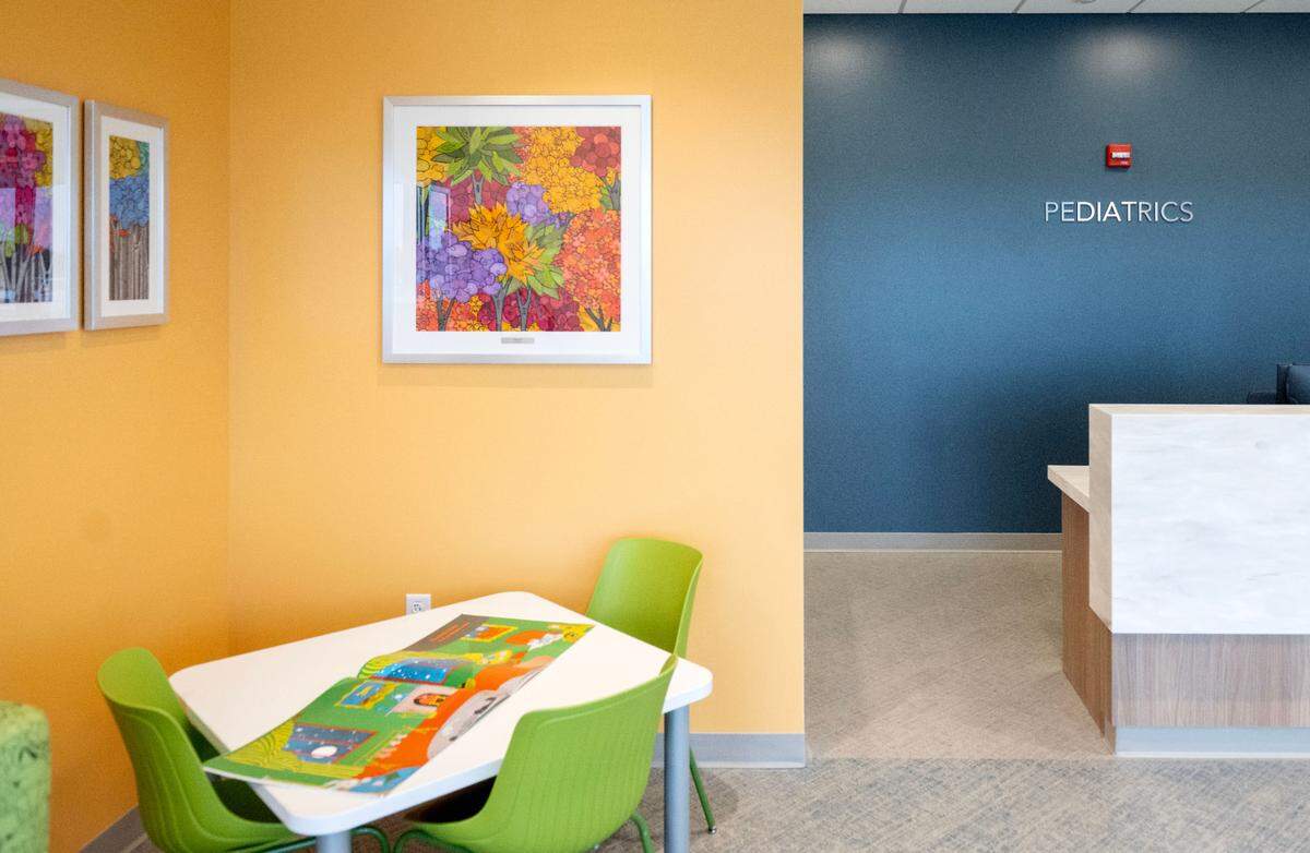 The pediatrics office at the new Mount Nittany Health Toftrees.