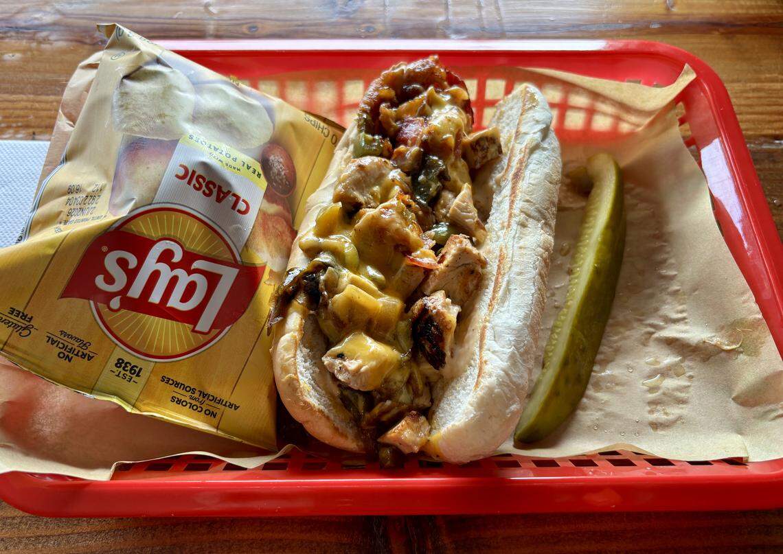 Warren’s Kitchen offers a wide range of breakfast and lunch dishes, including this chicken bacon ranch cheesesteak.