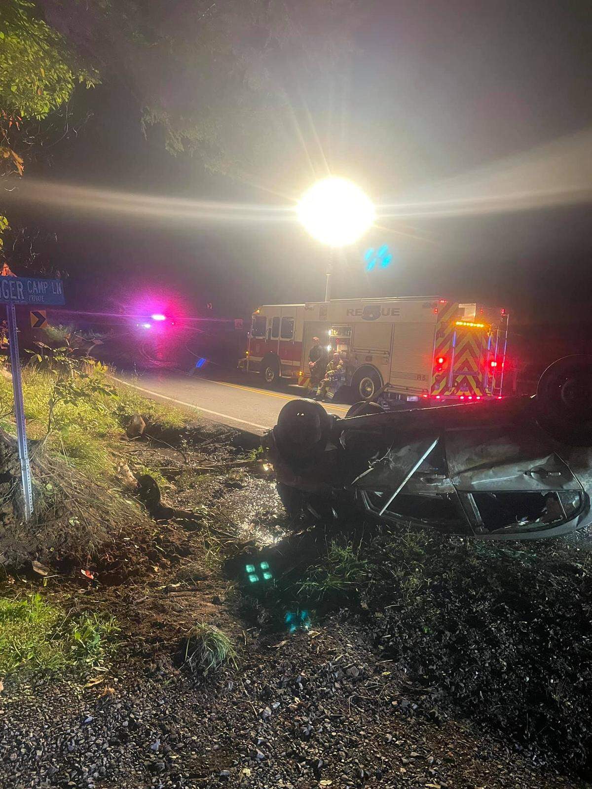 A Butler County man crashed a sedan about 1 a.m. Oct. 3, 2021, near Pine Grove Mountain.