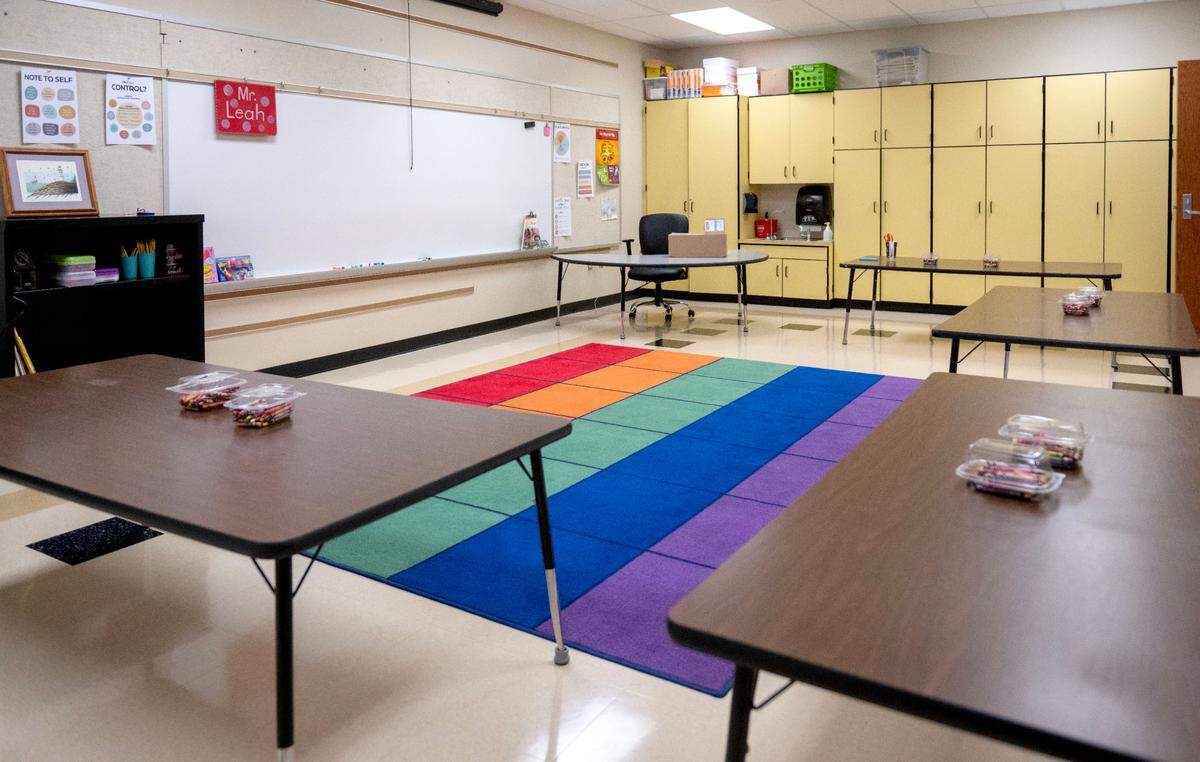 A classroom at Miles Township Elementary is pictured on Aug. 27, 2024.  