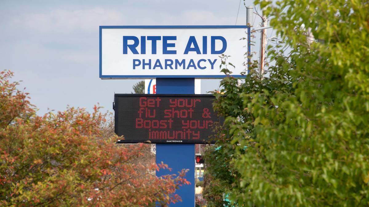 The digital sign at the Rite Aid Pharmacy on Bishop Street in Bellefonte reminds the community to get a flu shot to boost your immunity in September 2020. The store is set to soon close, which was announced as part of the company’s fourth wave of bankruptcy filings.