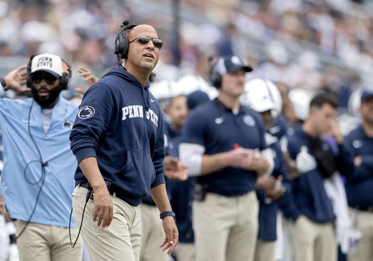 Penn State football coach James Franklin during the game against FIU on Saturday, Sept. 6, 2025 at Beaver Stadium.