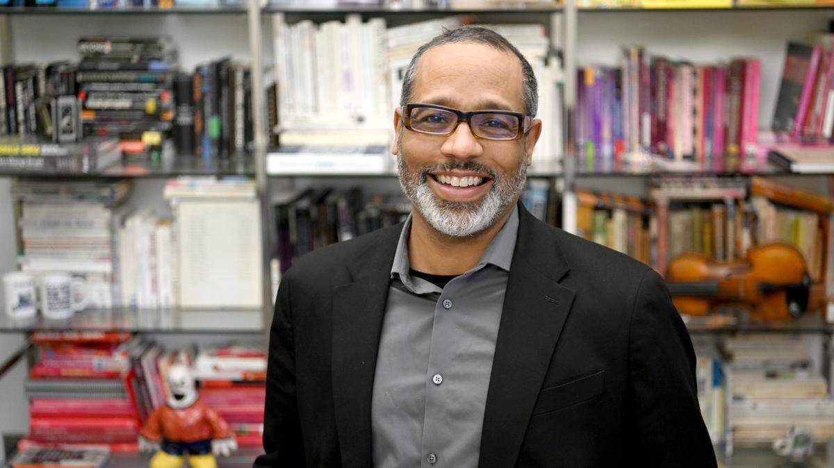 Penn State Dean for the College of Arts and Architecture B. Stephen Carpenter II in his office in the Borland building.