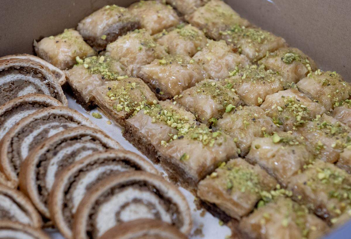 Desserts including baklava from Taste of Transylvania on Tuesday, May 19, 2026. 