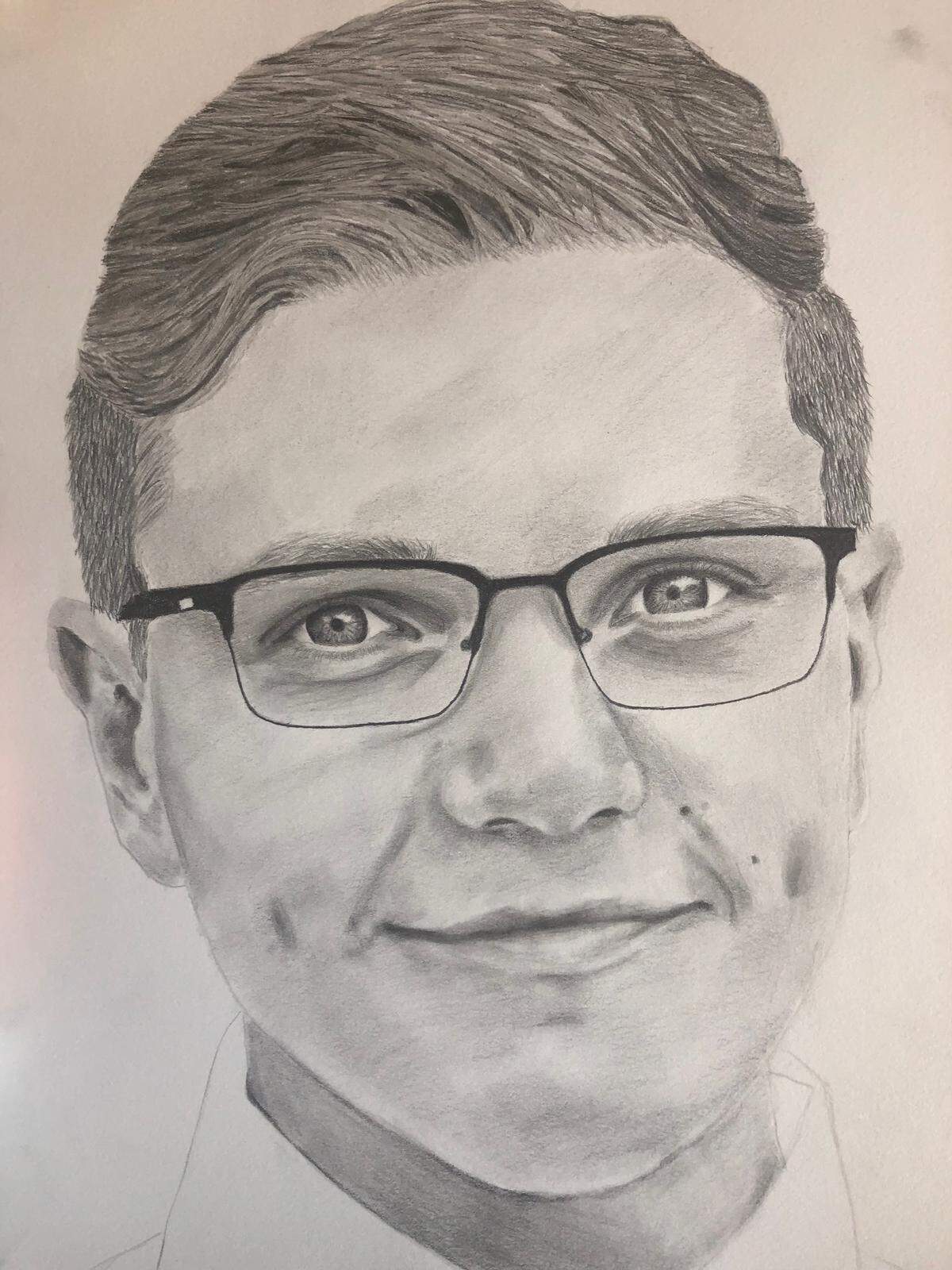 Drawing photos of her friend, Peter, helped Valerie Stapleton grieve after his death by suicide.