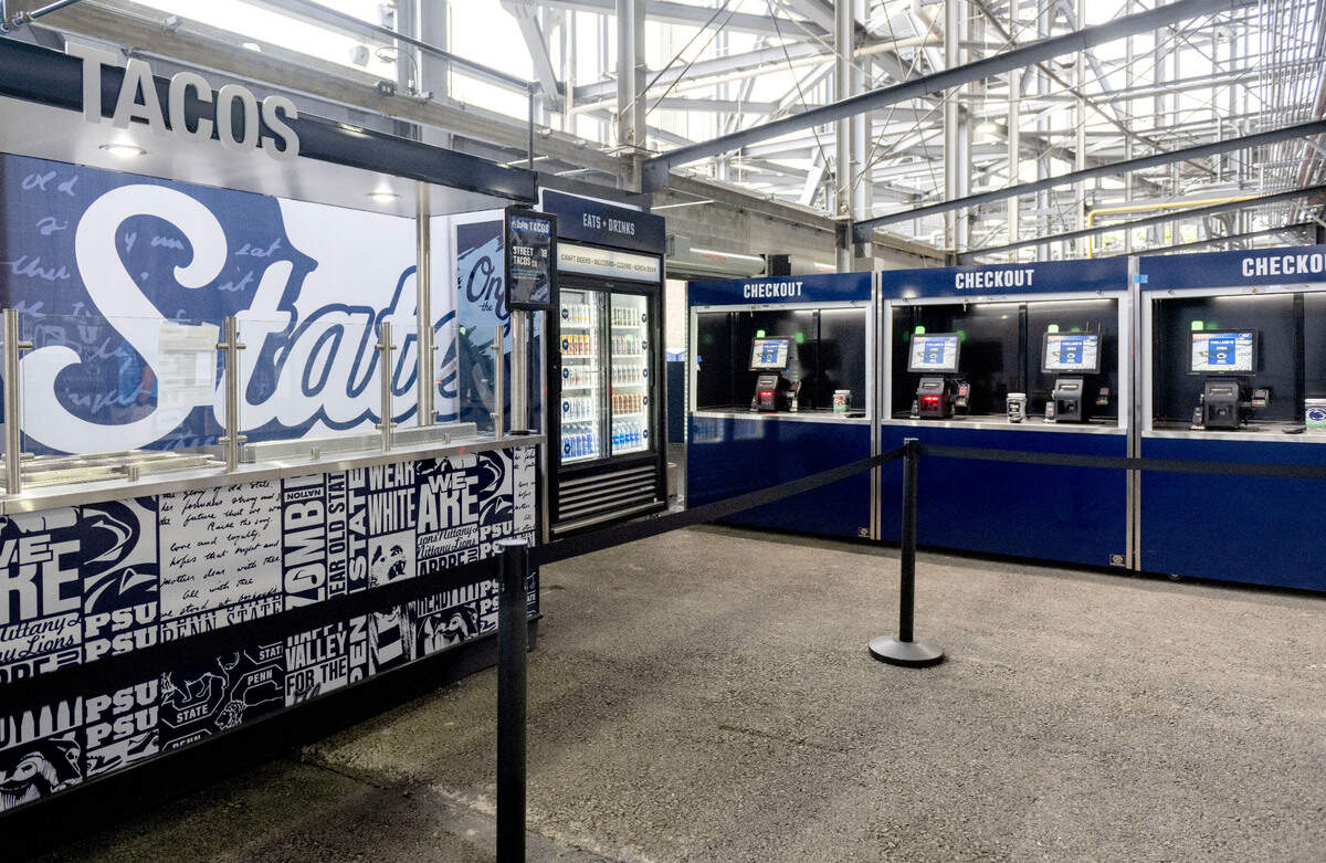 A taco stand and self-checkout stations are among the new concessions at Beaver Stadium on Saturday, Sept. 7, 2024.
