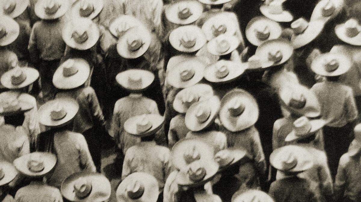 Tina Modotti’s “Campesinos (Workers’ Parade)” is part of an exhibition opening in June at the Palmer Museum of Art.