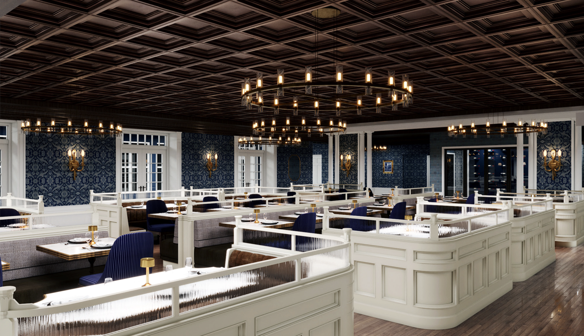 A rendering of the restaurant at the newly renovated Nittany Lion Inn.