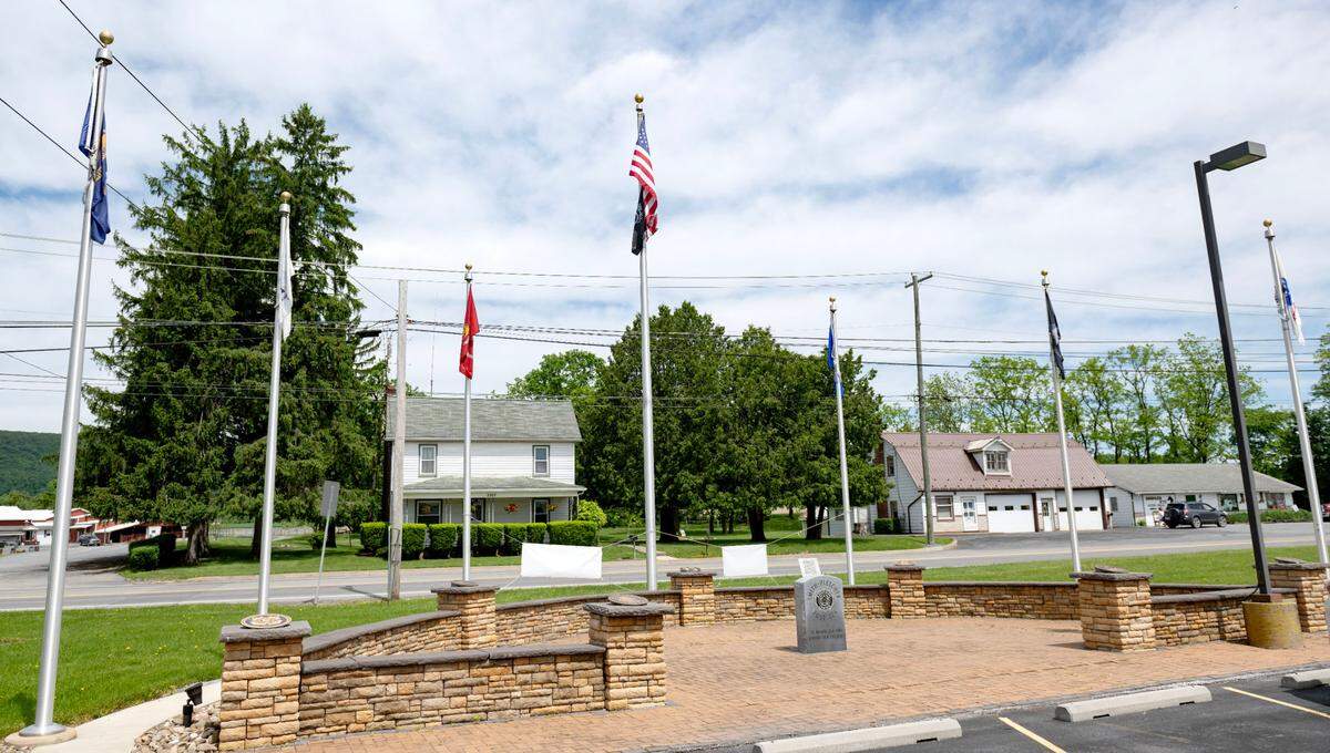 The veterans memorial outside of the American Legion Smith-Pletcher Post 779 in Centre Hall is pictured on Tuesday, May 20, 2025.