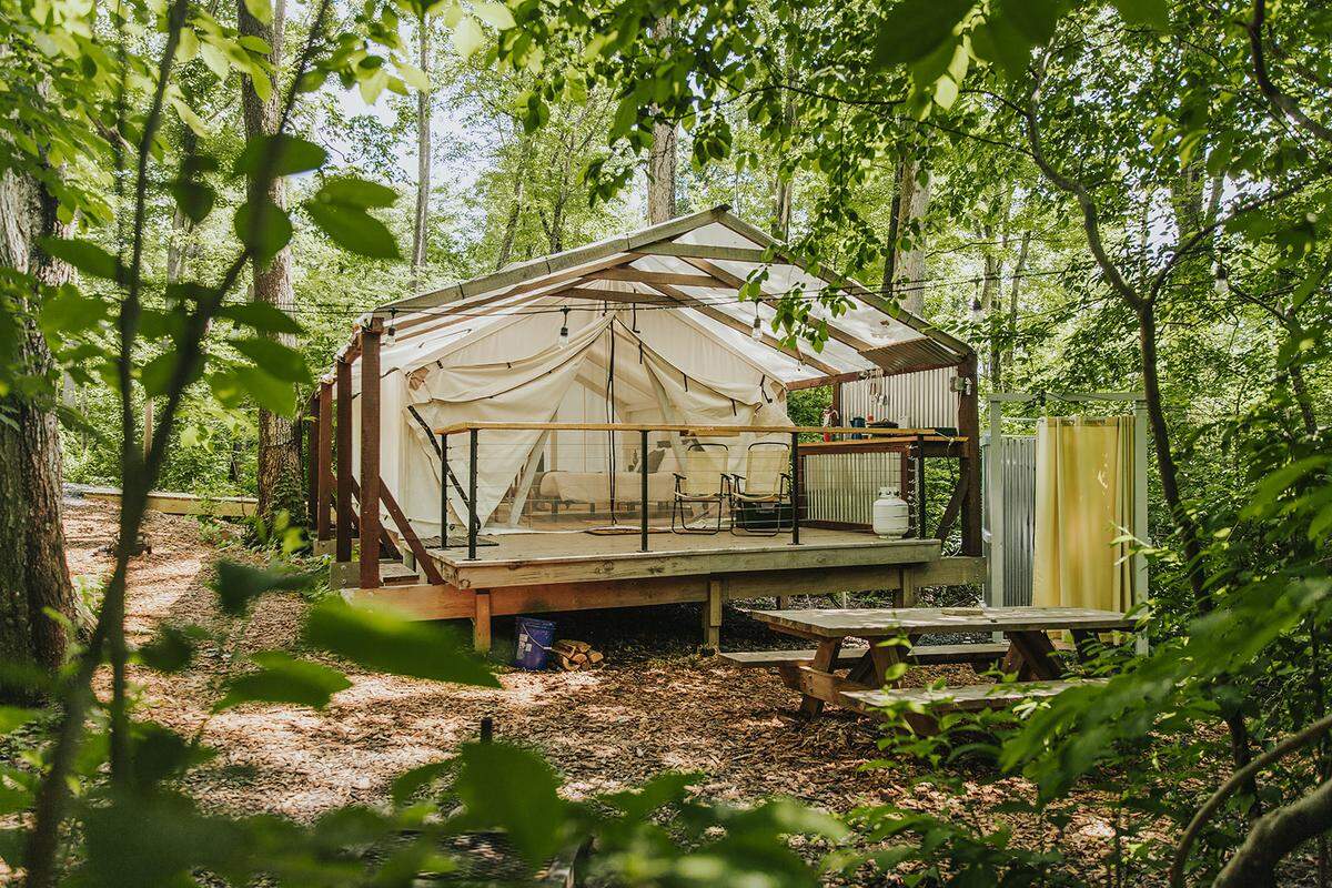 One of the Airydale campsites, located in Mill Creek near Raystown Lake.