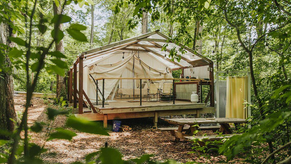 This central PA glamping resort brings the comforts of home to the outdoors