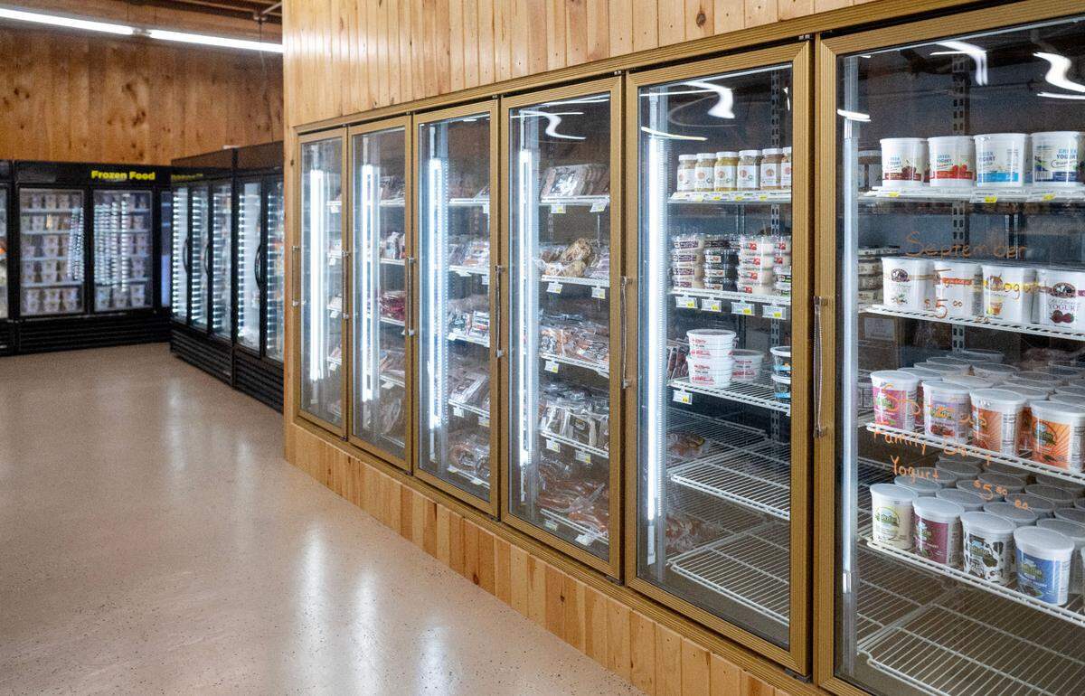 Local meats and dairy products at Sowers Market at 670 Tyrone Pike in Philipsburg.
