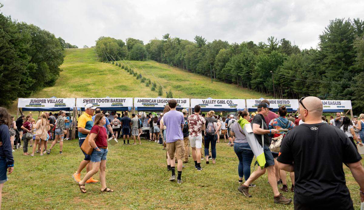 Juniper Village, Sweet Tooth Bakery, American Legion Post 245, Valley Girl Co., The Blonde Bistro and Burnham Eagles compete in the WingFest finals at Tussey Mountain on Thursday, Aug. 4, 2022.