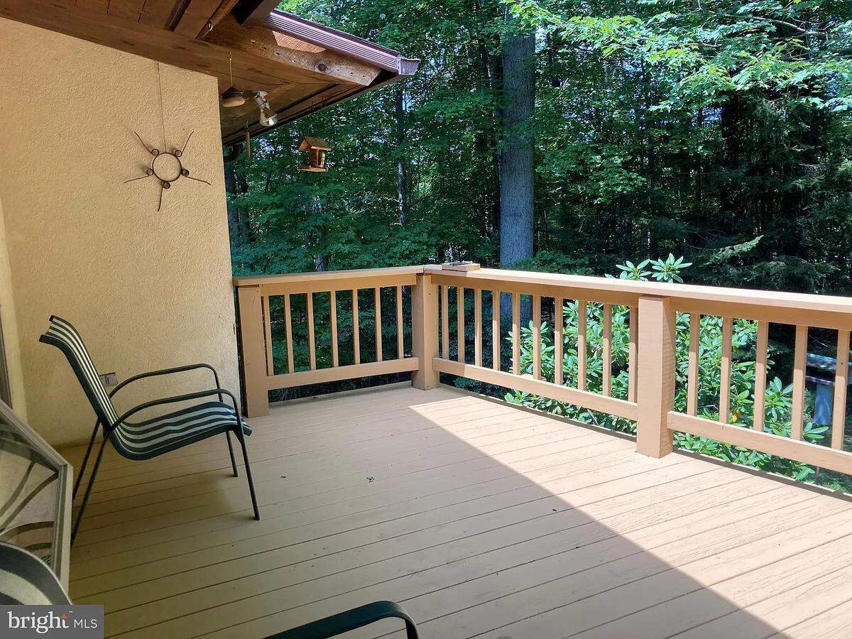 A view from the back deck at 235 Camelot Lane in State College. Photo shared with permission from the home’s listing agent, Nancy VanLandingham of RE/MAX Centre Realty.